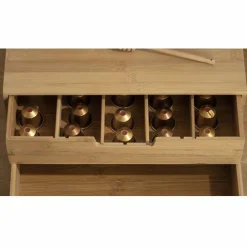 Rangement Et Organisateur|ATMOSPHERA Support à cafetière avec tiroirs range capsule (34 x H14 cm) Siao Naturel