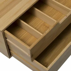 Rangement Et Organisateur|ATMOSPHERA Support à cafetière avec tiroirs range capsule (34 x H14 cm) Siao Naturel