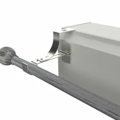 Tringle Voilage Et Support|Tringle À Rideau, Barre Et Support|LUANCE Support à tringle pour caisson de volet roulant (L135 / D20 mm) mat Argent