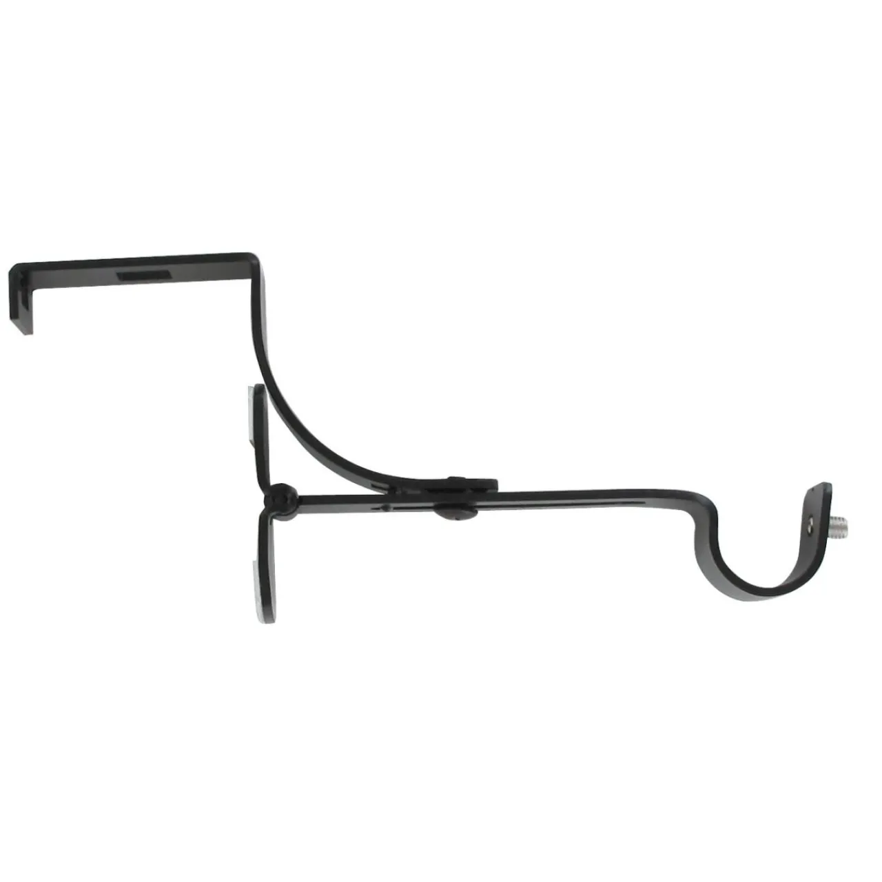 Tringle Voilage Et Support|Tringle À Rideau, Barre Et Support|LUANCE Support à tringle pour caisson de volet roulant (L135 / D20 mm) satiné Noir