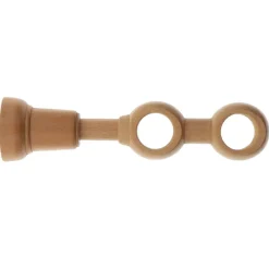 Tringle Plafond|Tringle À Rideau, Barre Et Support|LUANCE Support tringle double fixe bois (L21.5 cm /D28 mm) Nils Vernis Beige