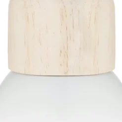 Lampe Suspension|ATMOSPHERA Suspension bois et métal (D15 cm) Break he Blanc