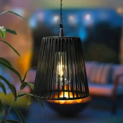 Luminaire Jardin|Eclairage Extérieur|KAEMINGK Suspension de jardin solaire LED (H58 cm) Midtown Noir