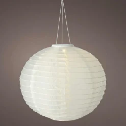Luminaire Jardin|Eclairage Extérieur|#N/A Suspension de jardin solaire (H35 cm) Lanterne chinoise he Blanc