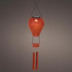 Luminaire Jardin|Eclairage Extérieur|KAEMINGK Suspension de jardin solaire LED (H56 cm) Montgolfière Rouge