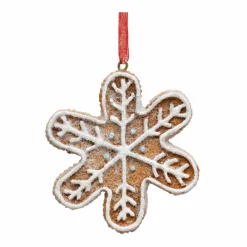 Décoration De Sapin|FEERIC LIGHTS Suspension de Noël (D8 cm) Flocon en cookie Marron