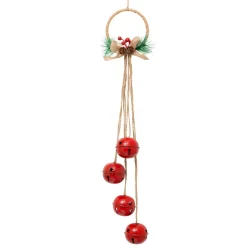 Déco Et Objet De Noël|JJA Suspension de Noël déco (H55 cm) Grelots en métal Rouge