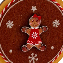 Décoration De Sapin|JJA Suspension de Noël en bois (D9 cm) Rondin Pain d'épices Marron