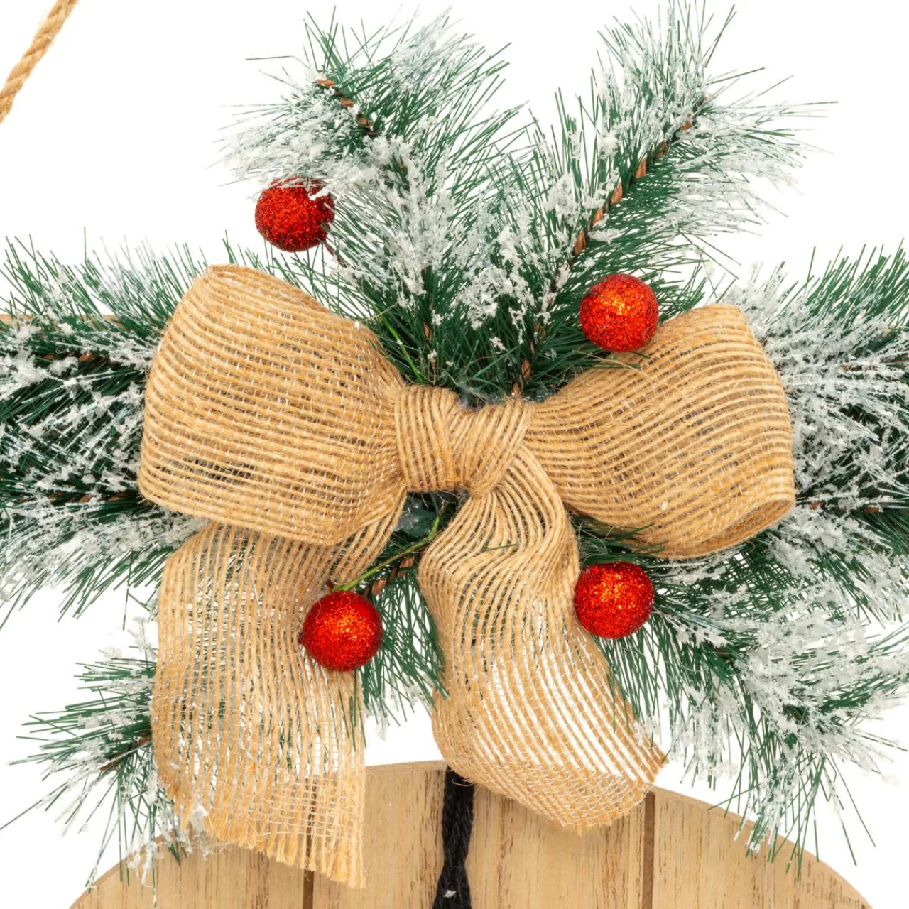 Déco Et Objet De Noël|JJA Suspension de Noël en bois (H50 cm) Luge et patins à glace Naturel