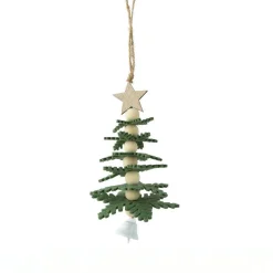 Décoration De Sapin|KAEMINGK Suspension de Noël en feutrine (H17 cm) Sapin enchanté sapin Vert