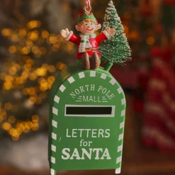 Décoration De Sapin|KAEMINGK Suspension de Noël en métal (H10 cm) Maisonnette et ski Vert