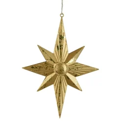Décoration De Sapin|KAEMINGK Suspension de Noël en métal (H18 cm) Étoile Venezia Or
