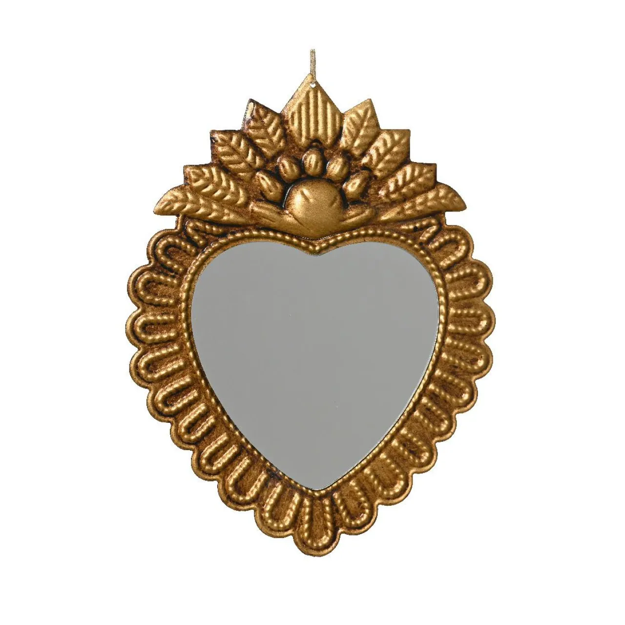 Décoration De Sapin|KAEMINGK Suspension de Noël en métal (H20 cm) Miroir Exvoto Dé Or