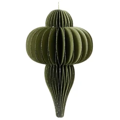 Déco Et Objet De Noël|Décoration De Sapin|KAEMINGK Suspension de Noël en papier (H20 cm) fermeture Magnétique Vert romarin