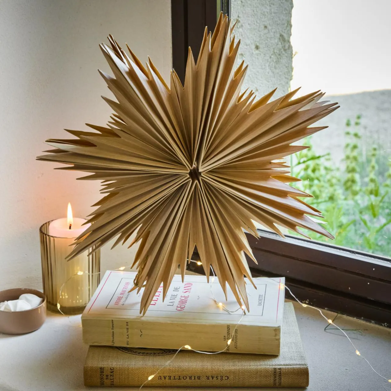 Déco Et Objet De Noël|KAEMINGK Suspension de Noël en papier (D30 cm) Étoile glacée Naturel