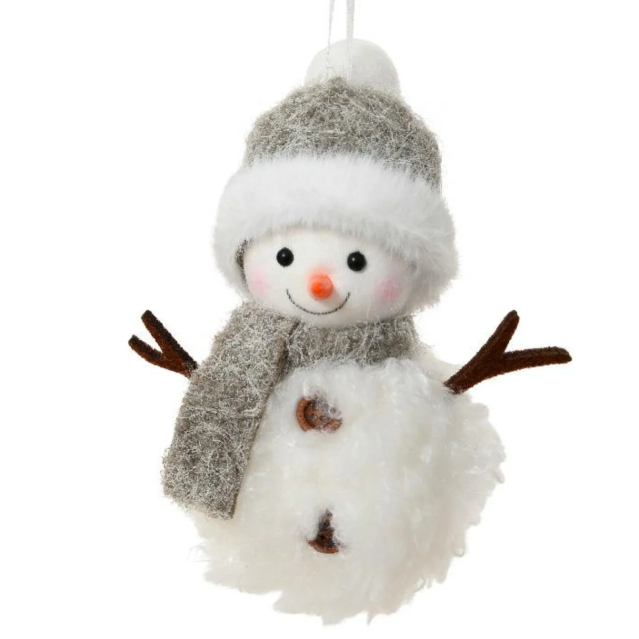 Décoration De Sapin|KAEMINGK Suspension de Noël (H13 cm) Bonhomme de neige Glacy Gris