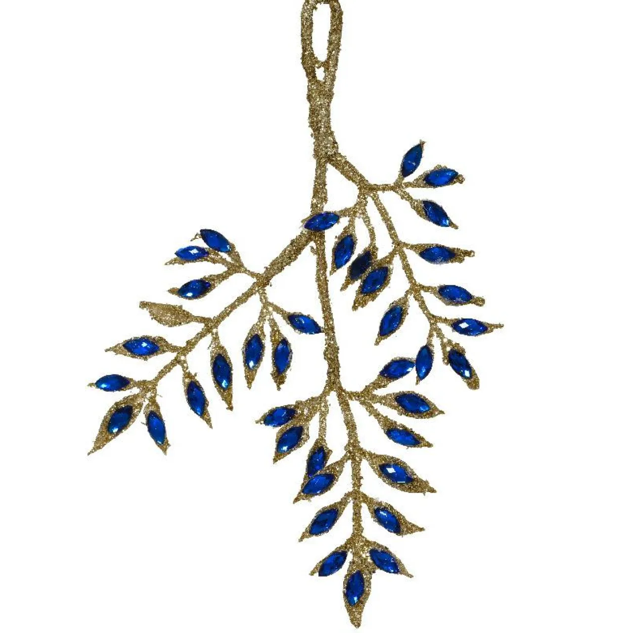 Décoration De Sapin|KAEMINGK Suspension de Noël (H24 cm) Branche diamant Bleu nuit
