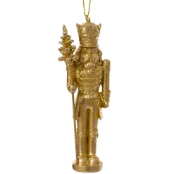 Décoration De Sapin|KAEMINGK Suspension de Noël (H13 cm) Casse noisette Félix Or