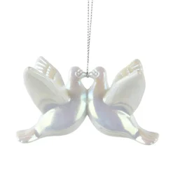 Décoration De Sapin|KAEMINGK Suspension de Noël (H6 cm) Oiseau des neiges nacré Blanc