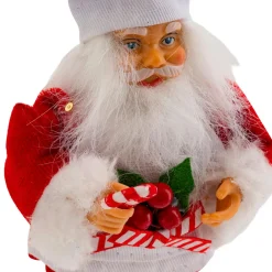 Décoration De Sapin|JJA Suspension de Noël (H13 cm) Père Noël Pâtissier Rouge et Blanc