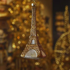 Décoration De Sapin|KAEMINGK Suspension de Noël (H16 cm) Tour Eiffel Bronze Marron