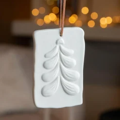 Décoration De Sapin|KAEMINGK Suspension de sapin (H10 cm) Oli Blanc