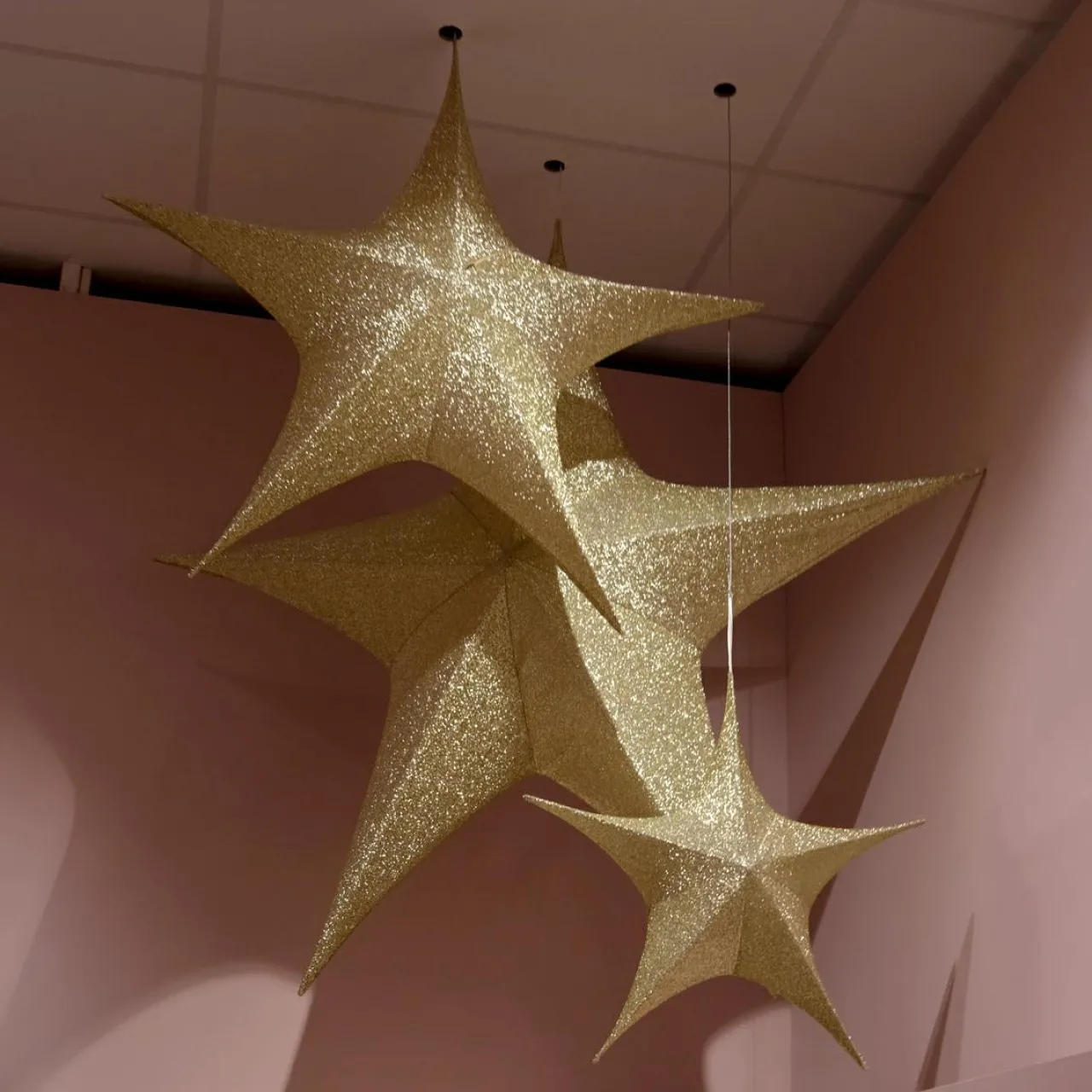 Personnage, Objet Grand Format|Déco Et Objet De Noël|KAEMINGK Suspension géante (D135 cm) Étoile de Noël Christmas Or