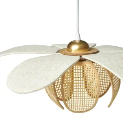 Lampe Suspension|OSTARIA Suspension lin et bambou (D50 cm) Madagascar Beige