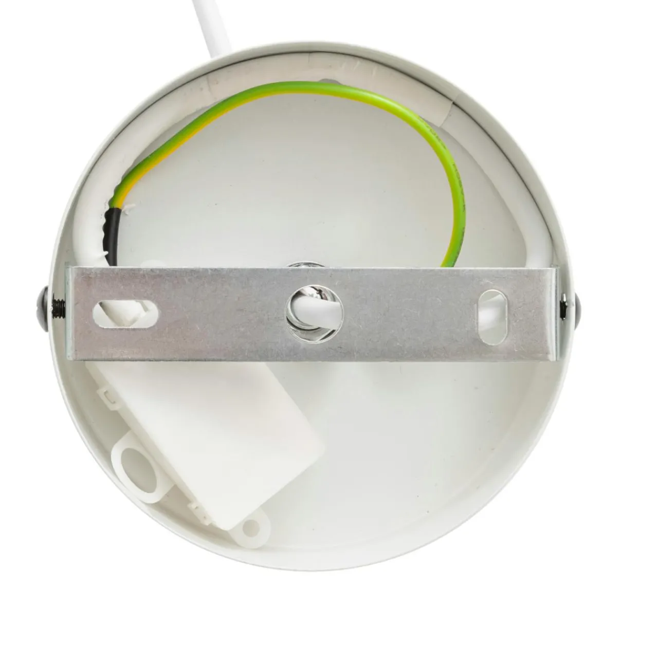 Lampe Suspension|Atmosphera, cru017dateur d'intu017drieur Suspension luminaire coton (25 x 35 cm) Toby Blanc