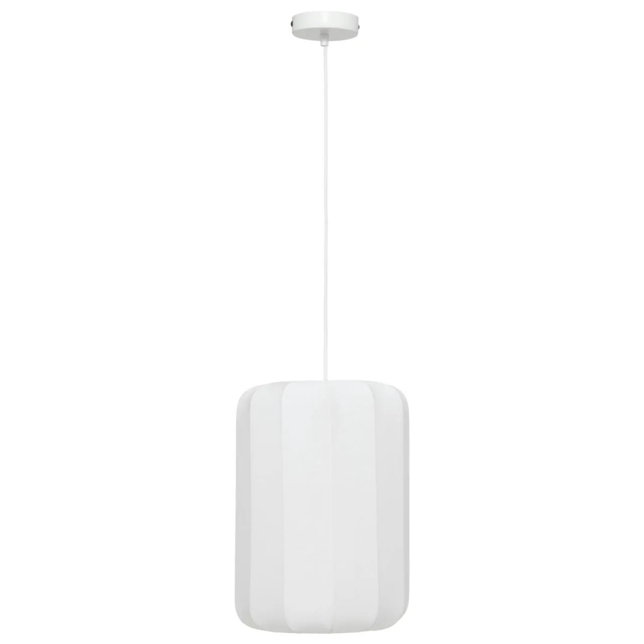 Lampe Suspension|Atmosphera, cru017dateur d'intu017drieur Suspension luminaire coton (25 x 35 cm) Toby Blanc