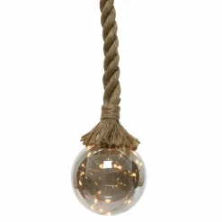 Déco Et Objet De Noël|Déco Et Objet Lumineux|KAEMINGK Suspension lumineuse à piles 30 LED (D14 cm) Boule de Noël ambrée Blanc chaud Ambre
