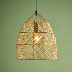 Lampe Suspension|OSTARIA Suspension lumineuse bambou (D30 cm) Haiku Naturel