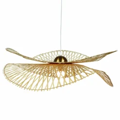 Lampe Suspension|EMINZA Suspension lumineuse en bambou (D75 cm) Mérida Naturel