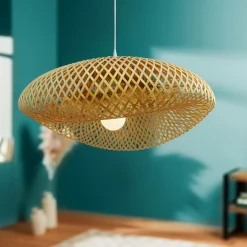 Lampe Suspension|EMINZA Suspension lumineuse en bambou (D50 cm) Marinaly Naturel
