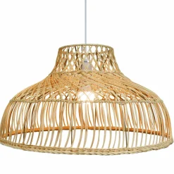 Lampe Suspension|EMINZA Suspension lumineuse en bambou ajouré (D60 cm) Riviera Naturel