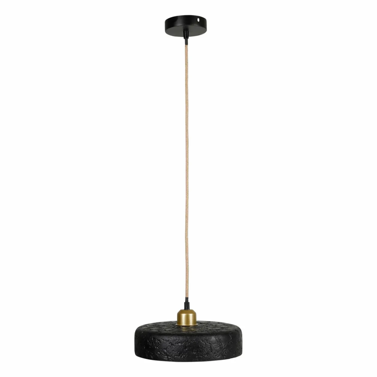 Lampe Suspension|OSTARIA Suspension lumineuse en ciment (D25 cm) Portland Noir