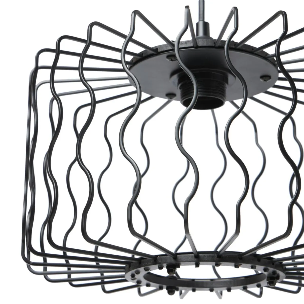 Lampe Suspension|OSTARIA Suspension lumineuse en métal (D30 cm) Julia e Noir