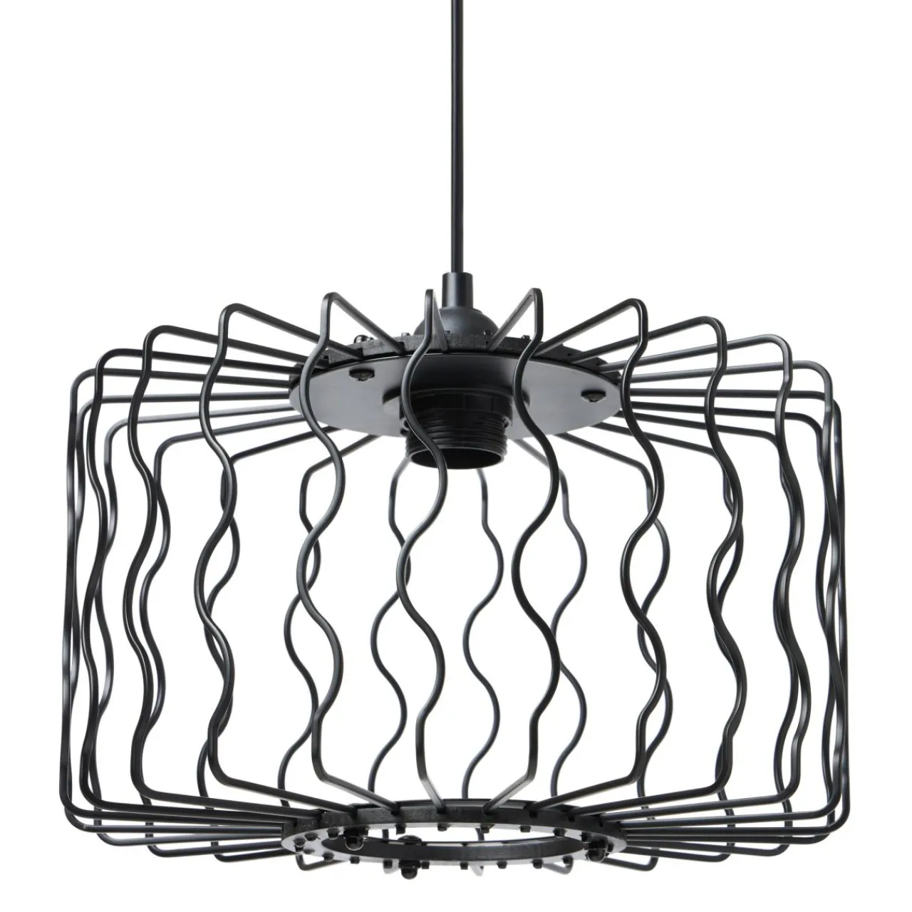 Lampe Suspension|OSTARIA Suspension lumineuse en métal (D30 cm) Julia e Noir