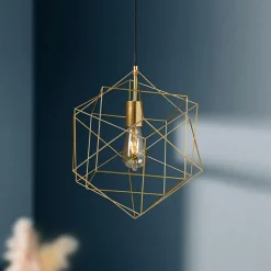 Lampe Suspension|OSTARIA Suspension lumineuse en métal (D40 cm) Céleste Or