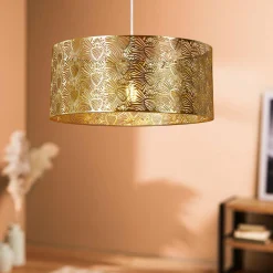 Lampe Suspension|OSTARIA Suspension lumineuse en métal (D35 cm) Cazon Dée Or