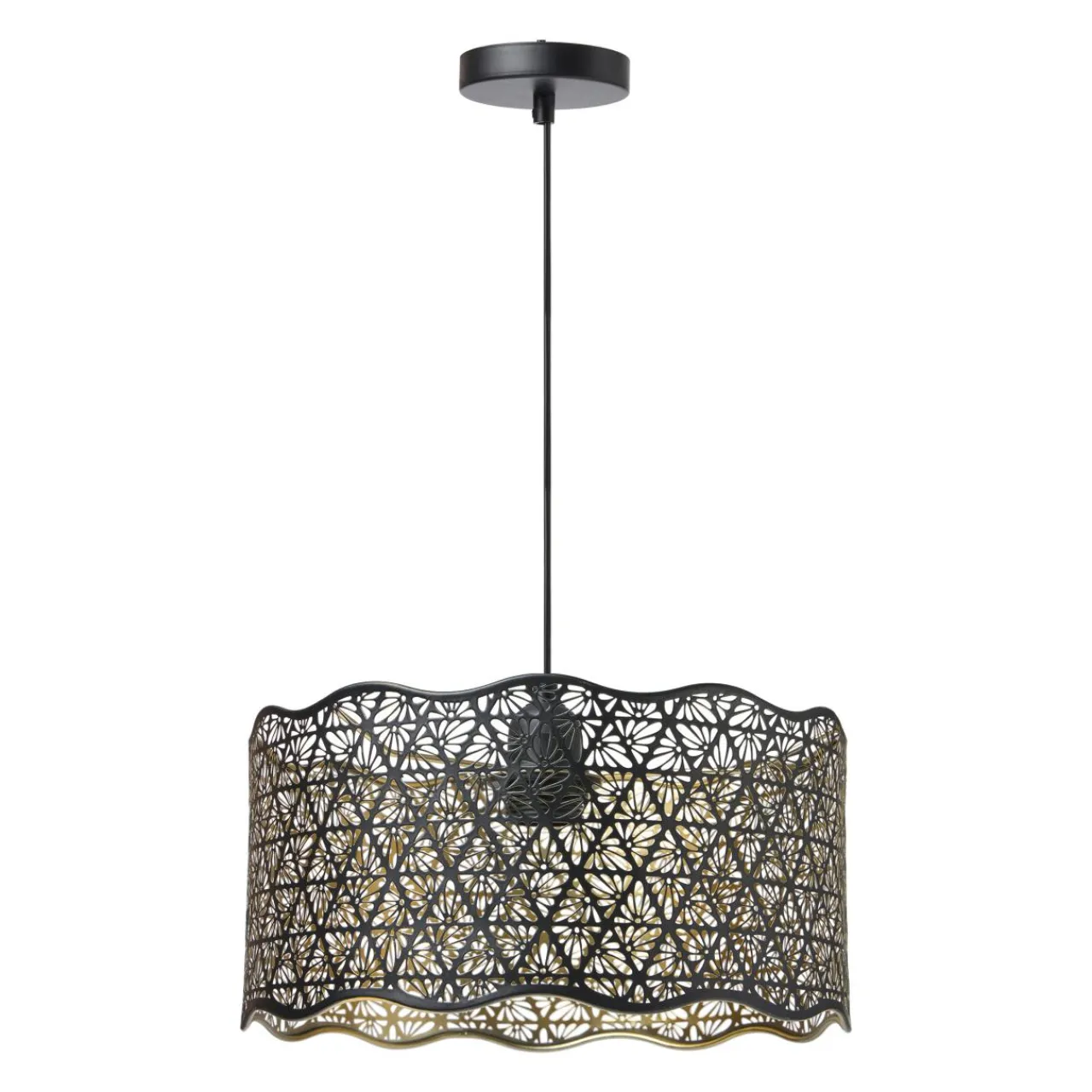 Lampe Suspension|OSTARIA Suspension lumineuse en métal (D30 cm) Farah e Noir