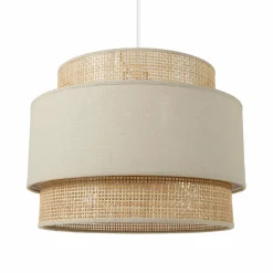 Lampe Suspension|OSTARIA Suspension lumineuse en rotin (D40 cm) Solara Beige