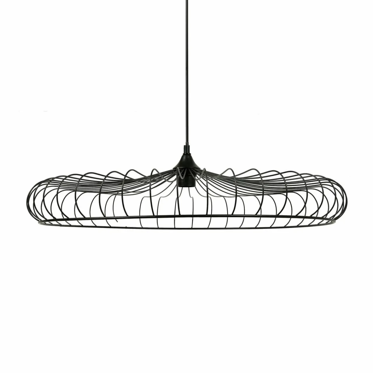 Lampe Suspension|OSTARIA Suspension lumineuse métal (D65,5 cm) Lisa Noir