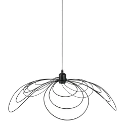 Lampe Suspension|OSTARIA Suspension lumineuse pétale métal (D68 cm) Margaux e Noir
