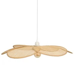 Lampe Suspension|Atmosphera, cru017dateur d'intu017drieur Suspension lumineuse pétales bambou (D62 cm) Rym Naturel