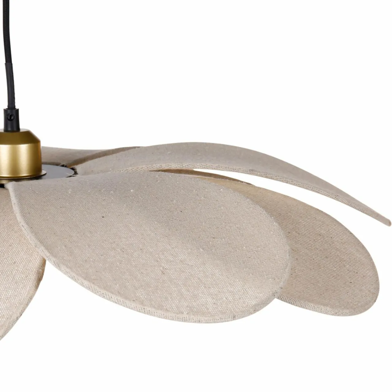 Lampe Suspension|OSTARIA Suspension lumineuse pétal Lin (D60 cm) Horizonte Beige