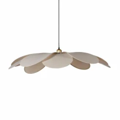 Lampe Suspension|OSTARIA Suspension lumineuse pétale Lin (D90 cm) Horizonte Beige