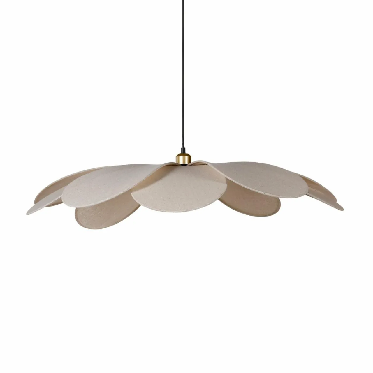 Lampe Suspension|OSTARIA Suspension lumineuse pétale Lin (D90 cm) Horizonte Beige