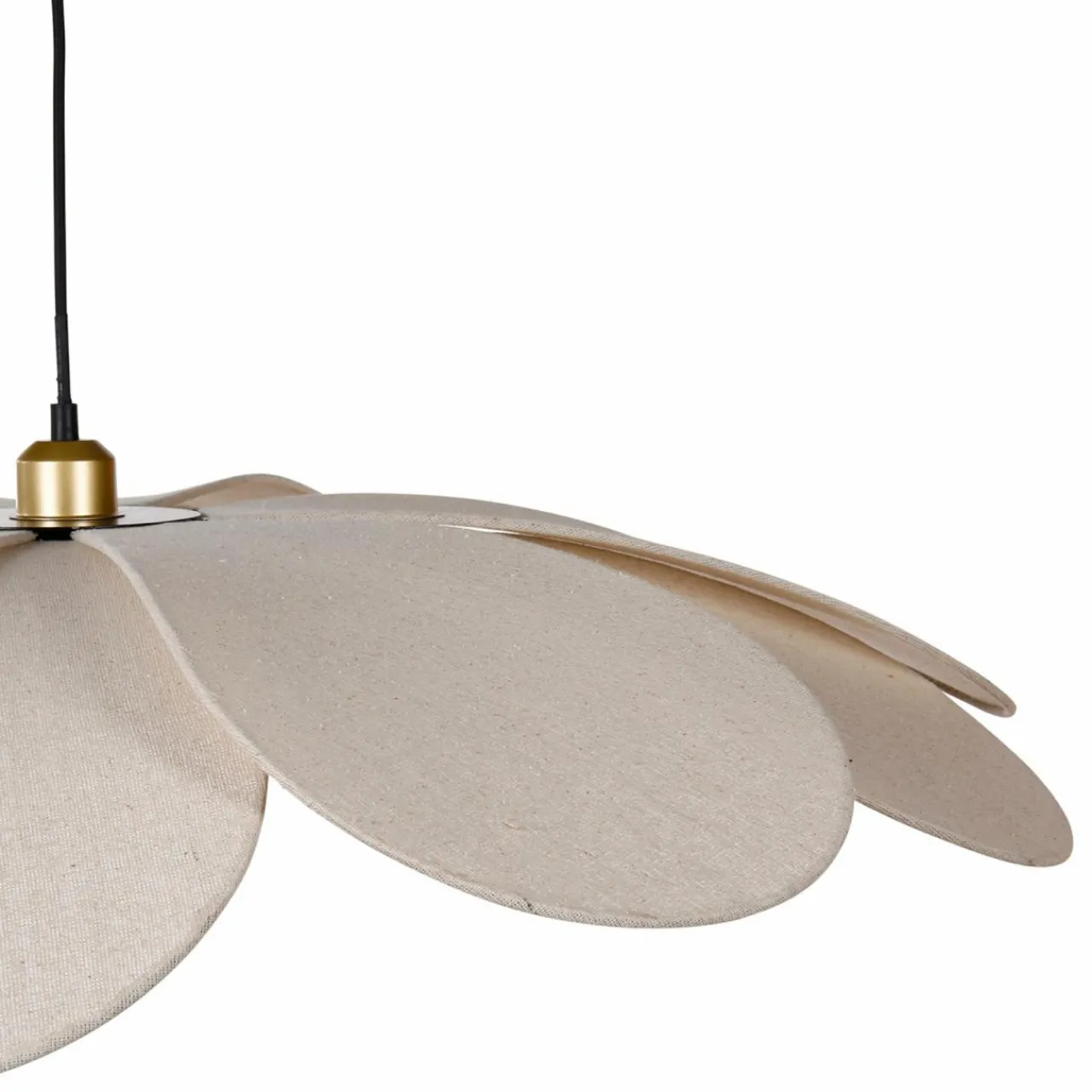 Lampe Suspension|OSTARIA Suspension lumineuse pétale Lin (D90 cm) Horizonte Beige