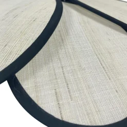 Lampe Suspension|EMINZA Suspension lumineuse pétale en rotin (D58 cm) Segovia et beige Noir